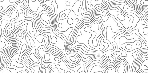 Abstract Topographic Contour Map Pattern Minimalist Geometric Background
