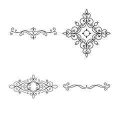 set of ornamental borders