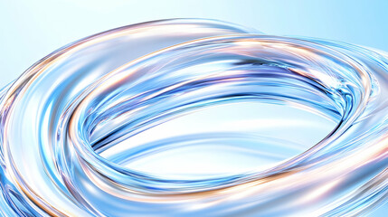 Abstract swirling liquid forms, light blue background, ideal for website header or design element