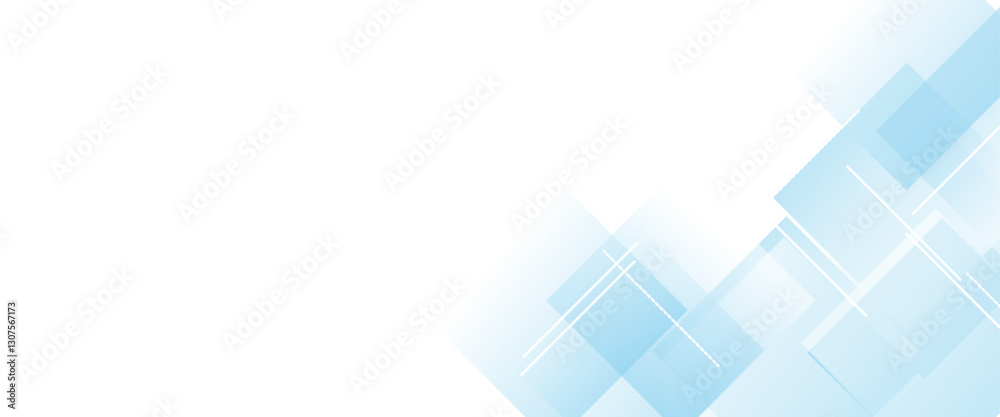 Poster Blue vector gradient abstract background with shapes elements.