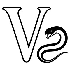 coloring alphabet for kids V