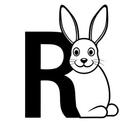 coloring alphabet for kids R