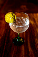 Lemon Rosemary Gin Cocktail at Trendy Bar