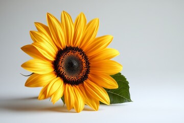 Obraz premium Single Bright Yellow Sunflower 