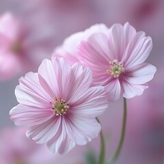 Obraz premium Delicate Pink Cosmos Blossoms