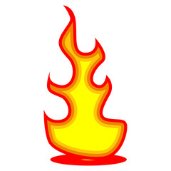 Red fire and flames vector