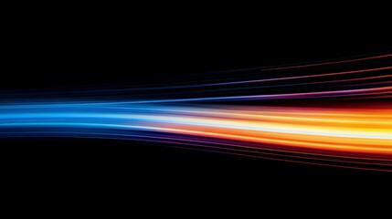 Abstract colorful lines on black background, potential use as graphic resource