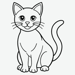 Obraz premium Cat smile face design pancil art vector , illustration and artwork