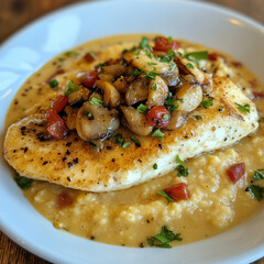 Southern Fried Fish and Grits