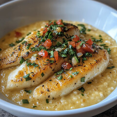 Southern Fried Fish and Grits
