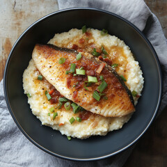 Southern Fried Fish and Grits