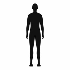 Fototapeta premium minimalistic black and white line drawing of a humanoid figure