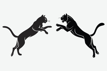  Cat silhouette design vector art and illustration