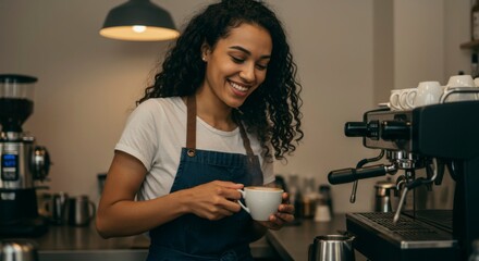 A Barista Making Coffee