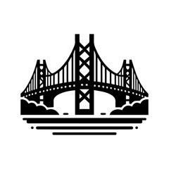 bridge vector logo illustration construction