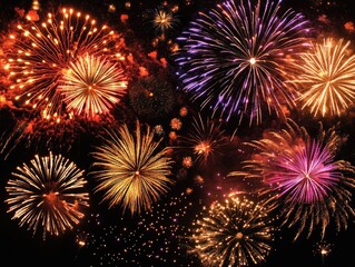 Fototapeta premium Night FireWorks Display