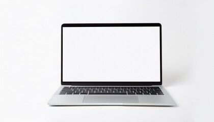 Fototapeta premium Realistic Laptop Mockup: Blank Screen Isolated on White Background