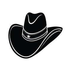 cowboy hat of a silhouette art