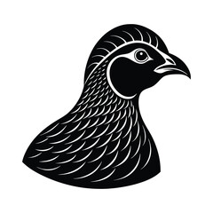 partridge head of a silhouette art