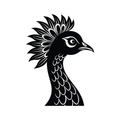 hen head of a silhouette art