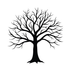 bare tree of a silhouette art