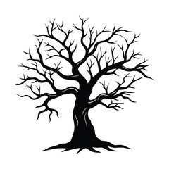 bare tree of a silhouette art