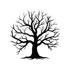 dead tree of a silhouette
