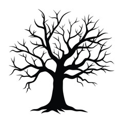 bare tree of a silhouette art