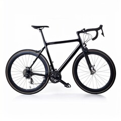Obraz premium Fixie Black Bicycle: Full Clipping Path Isolated on White