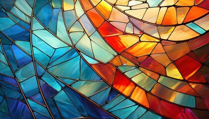 Fototapeta premium abstract glass mosaic geometric architectural design