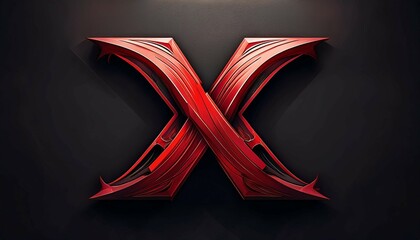 a red x logo for a website this will be a dark website with clothing for sale