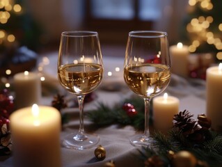 Wine Glasses on Table