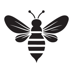 Honey Bee Silhouette Vector Art for Beekeeping Enthusiasts