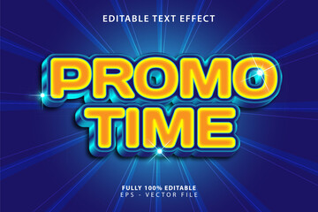 Promo Time 3D Editable Text Effect for Sale and Discount Banner