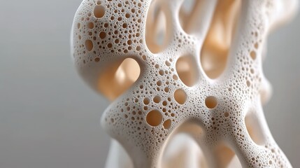 A close-up of the human knee joint, showcasing intricate patterns and textures in the bone structure.