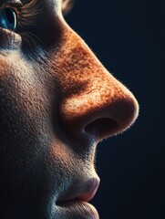 Obraz premium Man's Face Close-Up