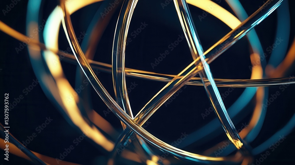 Aufkleber modern abstract design featuring a stylized globe with glowing lines symbolizing international relat