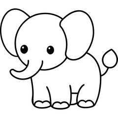 baby elephant vector illustration
