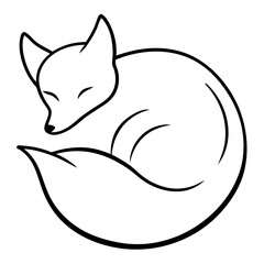 vector image of a fox