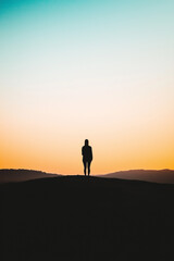 silhouette in horizon