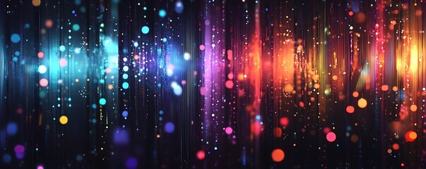 Fototapeta premium Abstract digital background with colorful bars and lights.