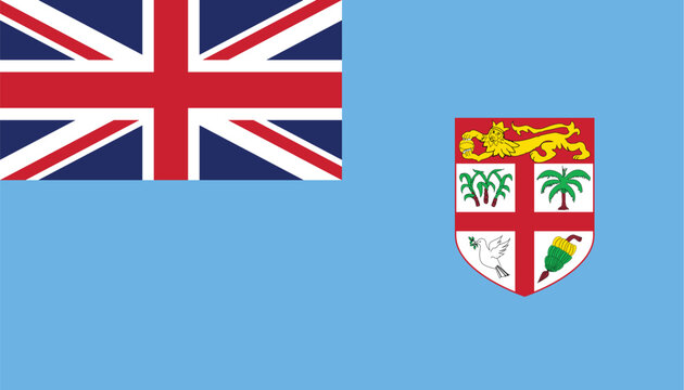 Flag of Fiji, Fijian flag,  flat vector