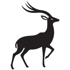 Graceful Gazelle Silhouette Vector Design for Nature and Wildlife Projects