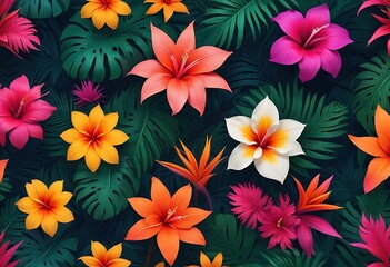 Colorful flower garden with many different types of flowers