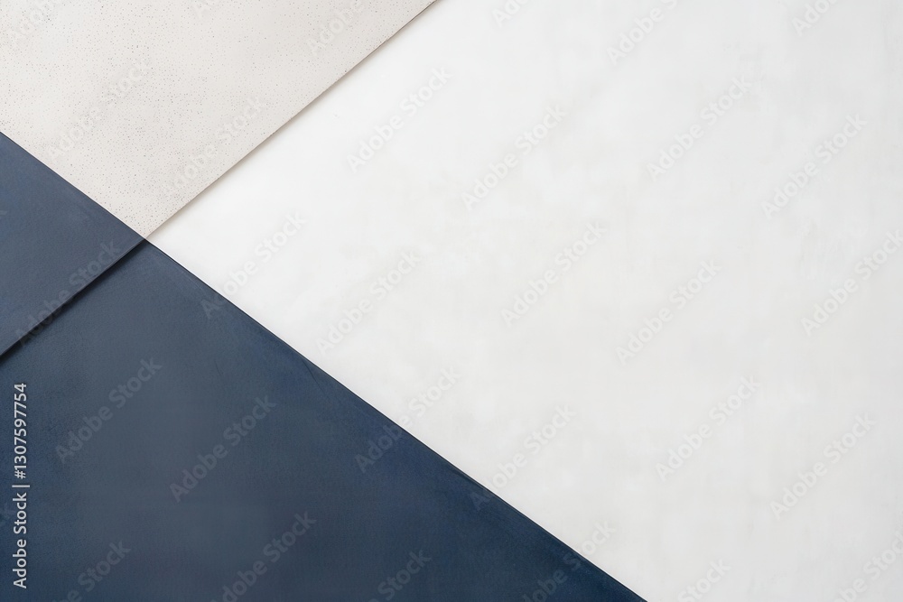 Aufkleber Modern minimalist design featuring soft geometric lines in gray and navy colors with a golden ratio layout for creative projects Generative AI