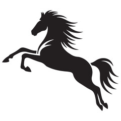 Galloping Horse Silhouette Illustration Powerful Design for Dynamic Projects