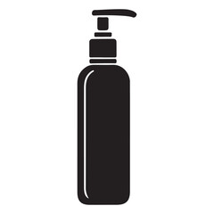 Dispenser Bottle Silhouette for Liquid Soap Lotion Shampoo Vector Art
