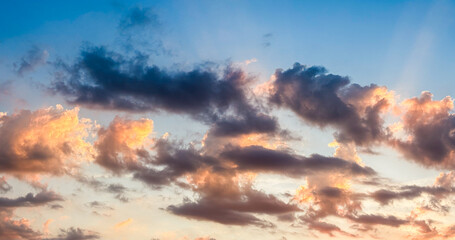 Cloudscape at Dusk, Dramatic Light