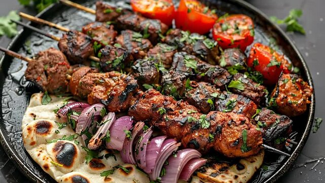 Shish kebab turkish grill lam meat grilled bbq skewer