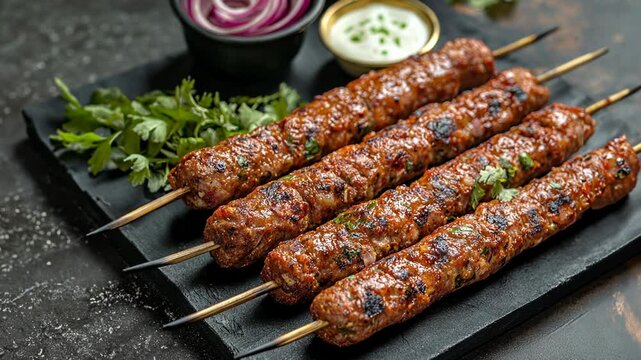 Shish kebab turkish grill lam meat grilled bbq skewer